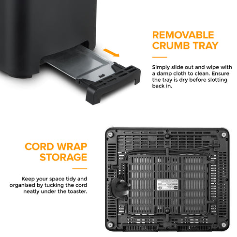 Sirius 2 Slice Toaster - Black