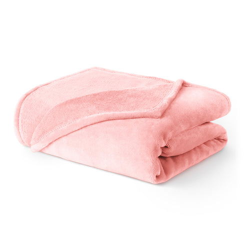 Single Fleece Blanket - Blush