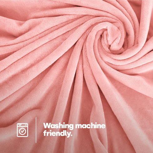 Single Fleece Blanket - Blush