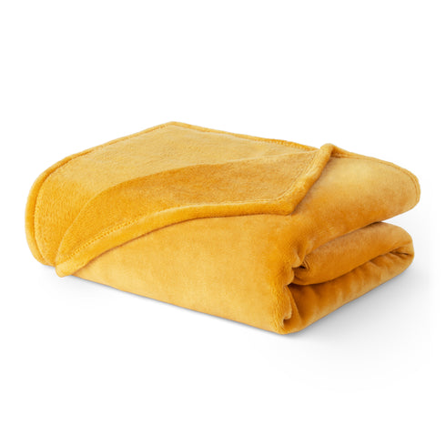 Single Fleece Blanket - Ochre
