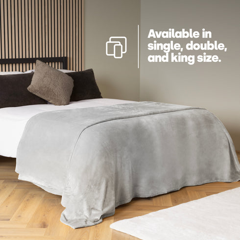 Single Fleece Blanket - Misty Grey