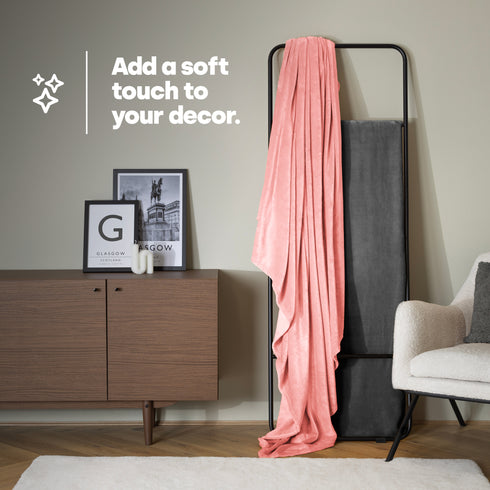 Double Fleece Blanket - Blush