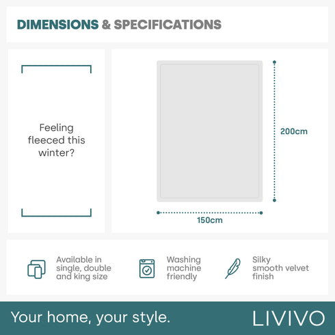 Double Fleece Blanket - Blush