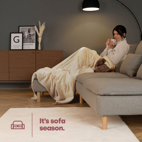 Double Fleece Blanket - Champagne