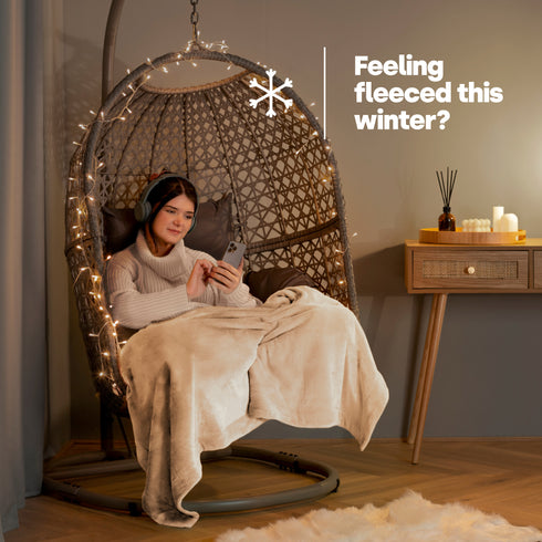 King Fleece Blanket - Champagne