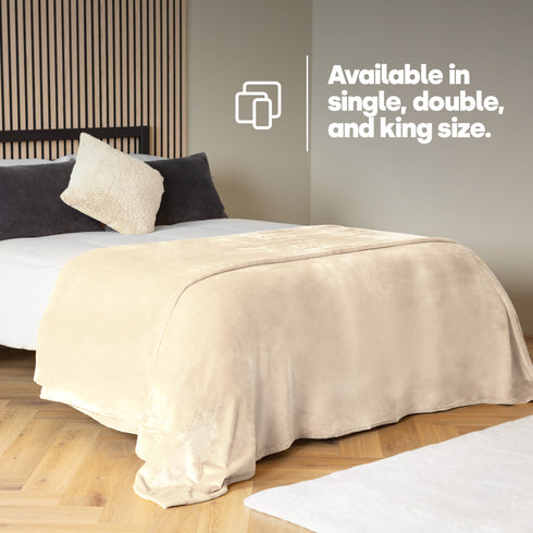 King Fleece Blanket - Champagne