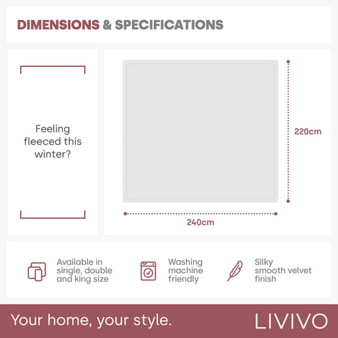 King Fleece Blanket - Champagne