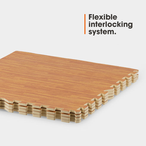 Interlocking Gym Mat - Oak Wood
