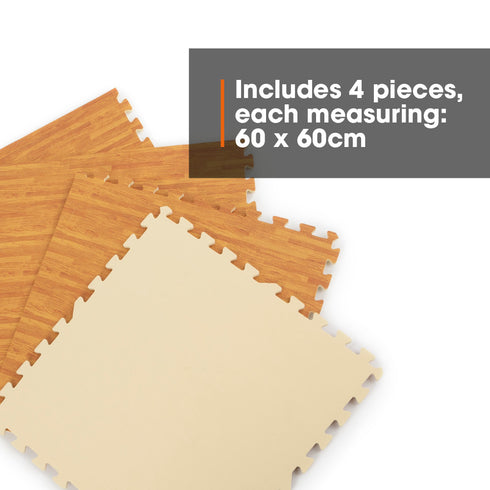 Interlocking Gym Mat - Oak Wood
