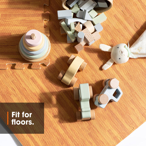 Interlocking Gym Mat - Oak Wood