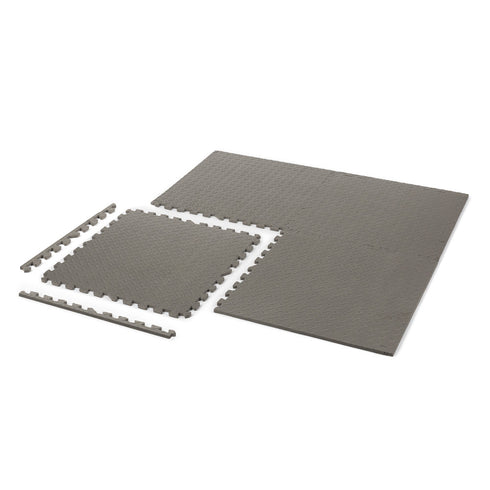 Interlocking Gym Mat - Corrugated Grey