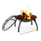 Foldable Round Fire Pit - Black