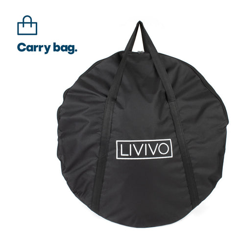 Foldable Round Fire Pit - Black