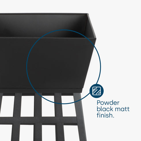 Iron Lattice Fire Pit with BBQ Grill - Black