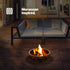 Volida Bowl Fire Pit with BBQ Grill - Copper