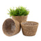 22cm Large Seagrass Plant Pots Set of 3