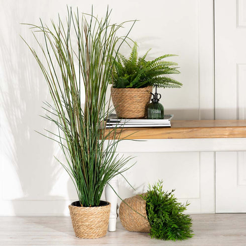 18cm Medium Seagrass Plant Pots Set of 3