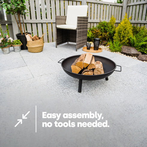 Iron Fire Pit Bowl - Black