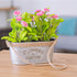 Zinc Hanging Plant Pot with Hessian Rope