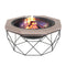 Stone Effect Fire Pit with BBQ Grill