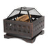 Lattice Bronze Fire Pit with BBQ Grill