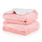 Double Sherpa Fleece Blanket - Blush