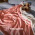 Double Sherpa Fleece Blanket - Blush
