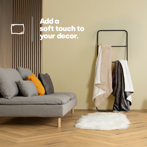 Double Sherpa Fleece Blanket - Champagne