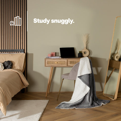 Double Sherpa Fleece Blanket - Urban Chic