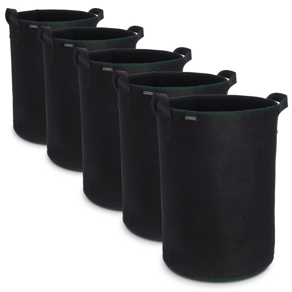 40L 5pc Garden Grow Soil Bags Set LIVIVO Garden Livivo