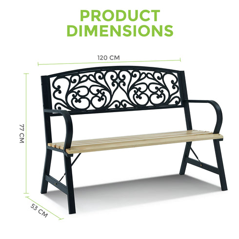 Cast Iron Victorian inspired Garden Bench