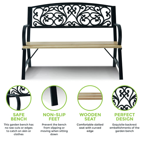 Cast Iron Victorian inspired Garden Bench