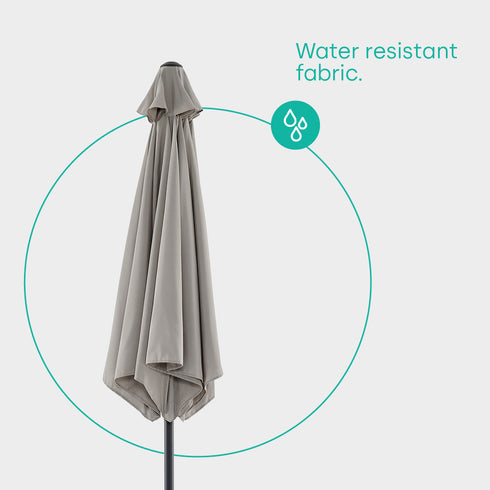 Tilting Parasol with Crank Lever - Grey