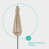 Tilting Parasol with Crank Lever - Beige