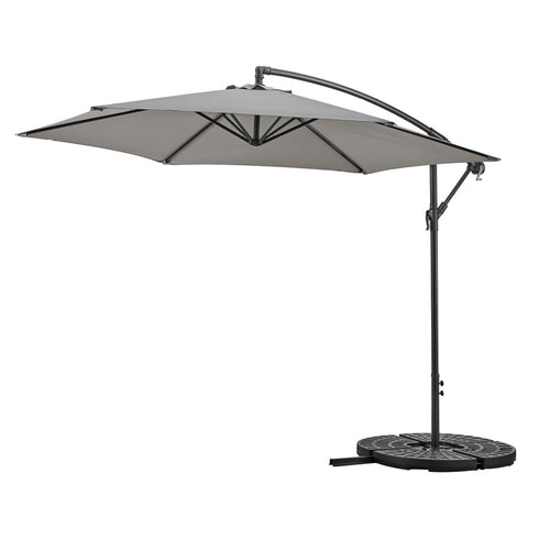 Cantilever Overhanging Parasol - Grey