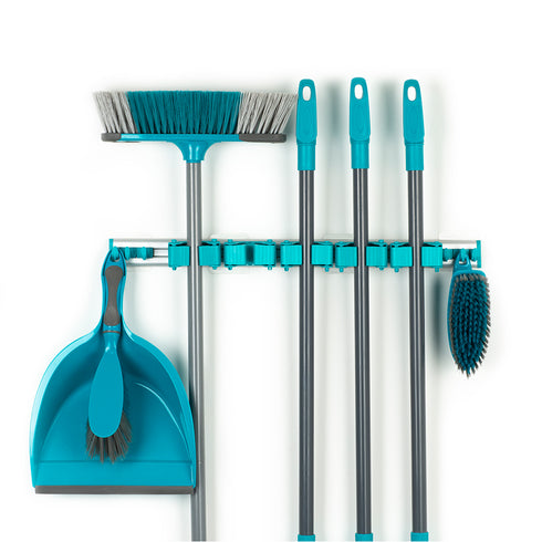 Wall Mounted Mop & Broom Holder - Turquoise