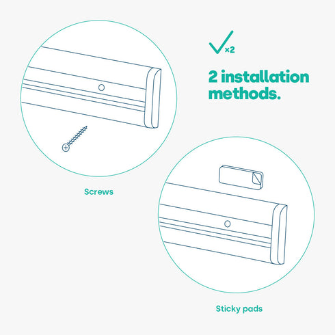 Wall Mounted Mop & Broom Holder - Turquoise