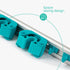 Wall Mounted Mop & Broom Holder - Turquoise