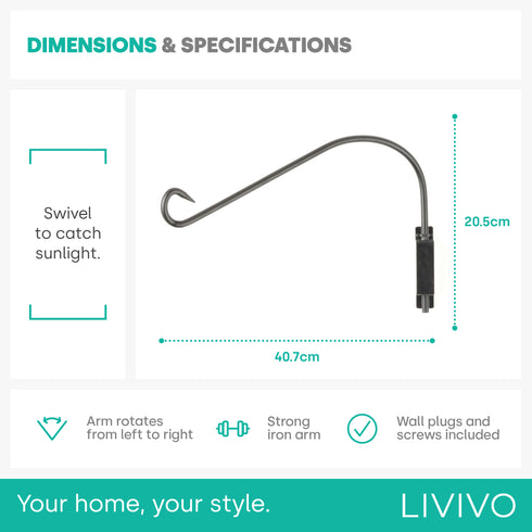 14" Swivel Hanging Basket