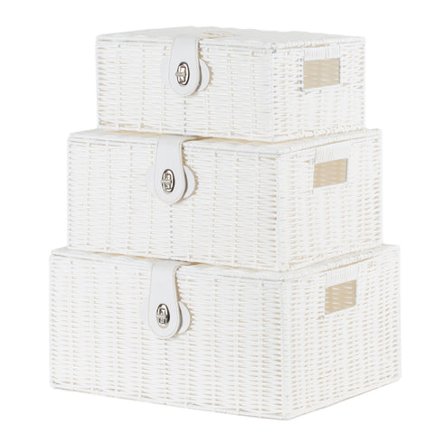 Hamper Baskets Set of 3 - White