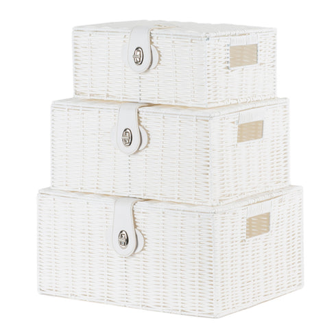 Hamper Baskets Set of 3 - White