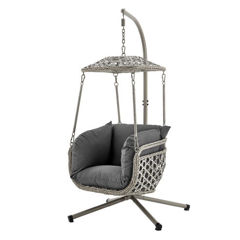Kira Rattan Canopy Swing Chair