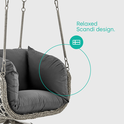 Kira Rattan Canopy Swing Chair