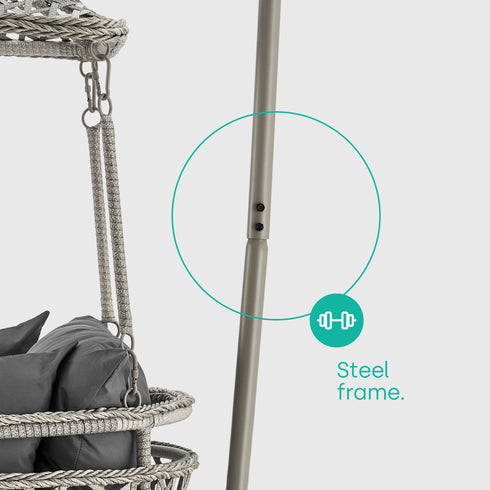 Kira Rattan Canopy Swing Chair