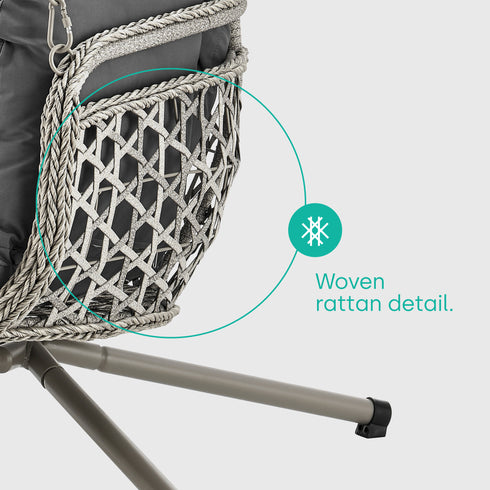 Kira Rattan Canopy Swing Chair