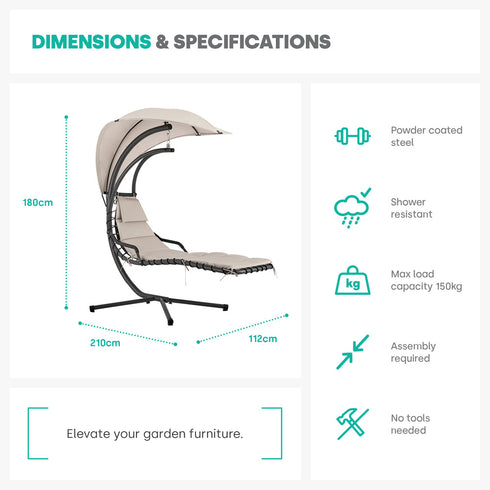 Bali Swing Sun Lounger - Beige