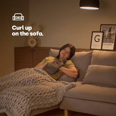 Handwarmer Hot Water Bottle - Grey Knit