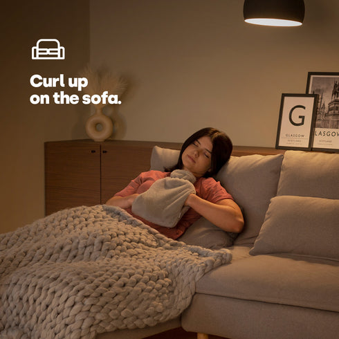 Handwarmer Hot Water Bottle - Grey Plush