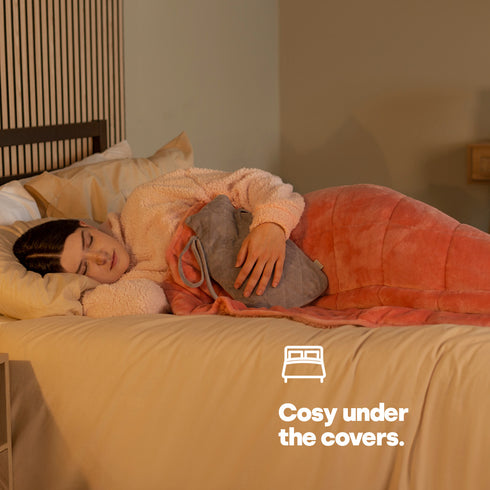 LIVIVO 2L Hot Water Bottle Grey - Diamond Stitch Microfiber Cover