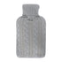 Cable Knit Hot Water Bottle - Grey